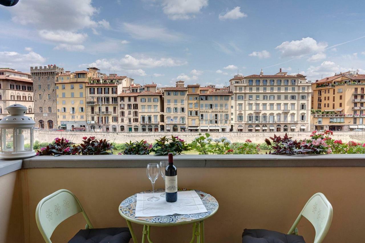 פירנצה Historical Apartment Spectacular Arno View With Balcony From 12 Th Century. מראה חיצוני תמונה